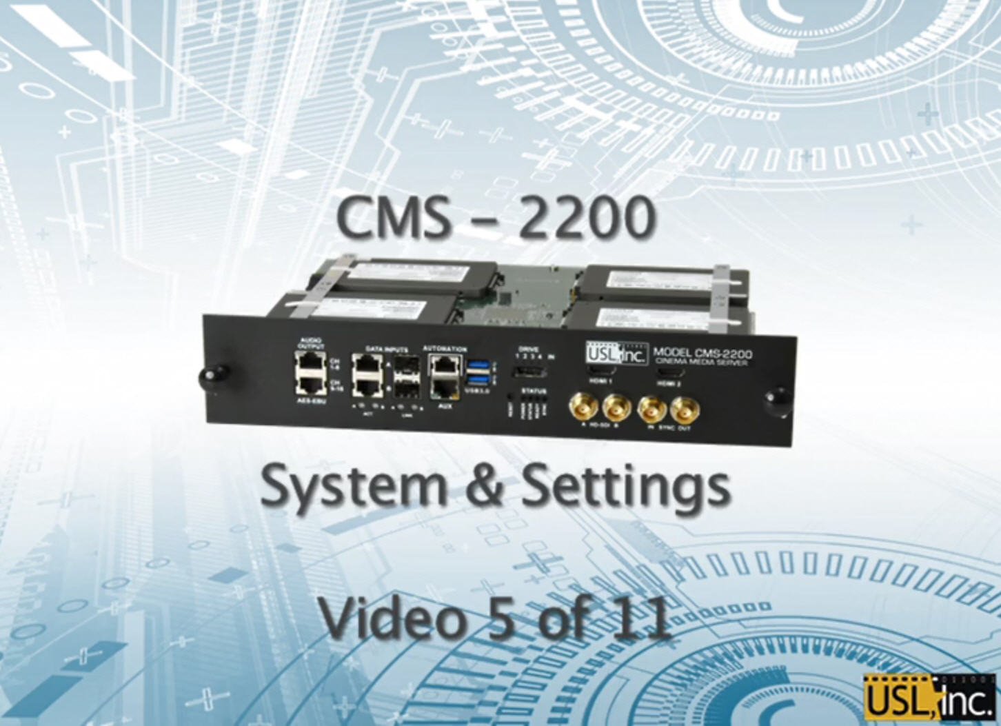 video thumbnail for CMS-2200 Systems and Settings