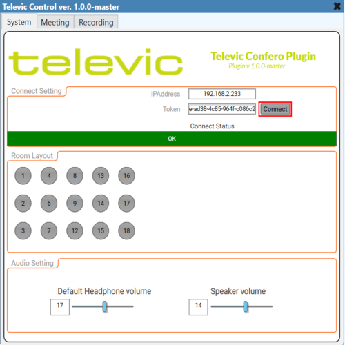 Televic Confero 360软件的屏幕快照