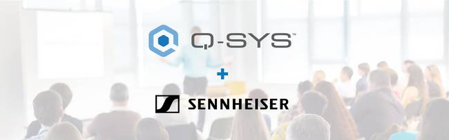 Q-SYS和Sennheiser徽标